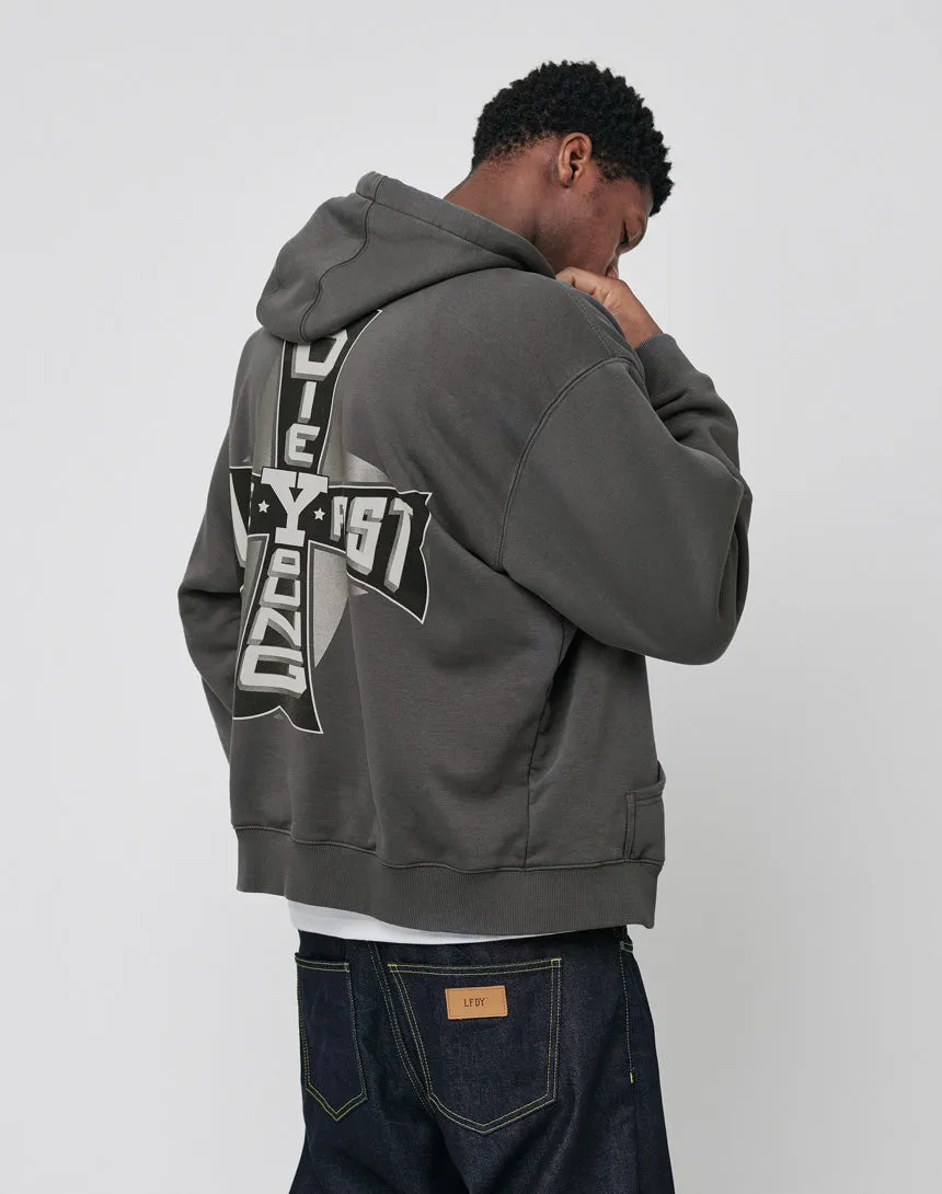 Y Cross Hooded Zip