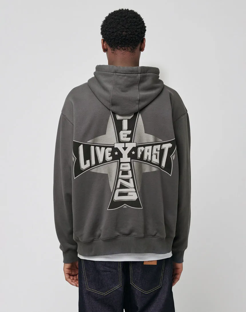 Y Cross Hooded Zip