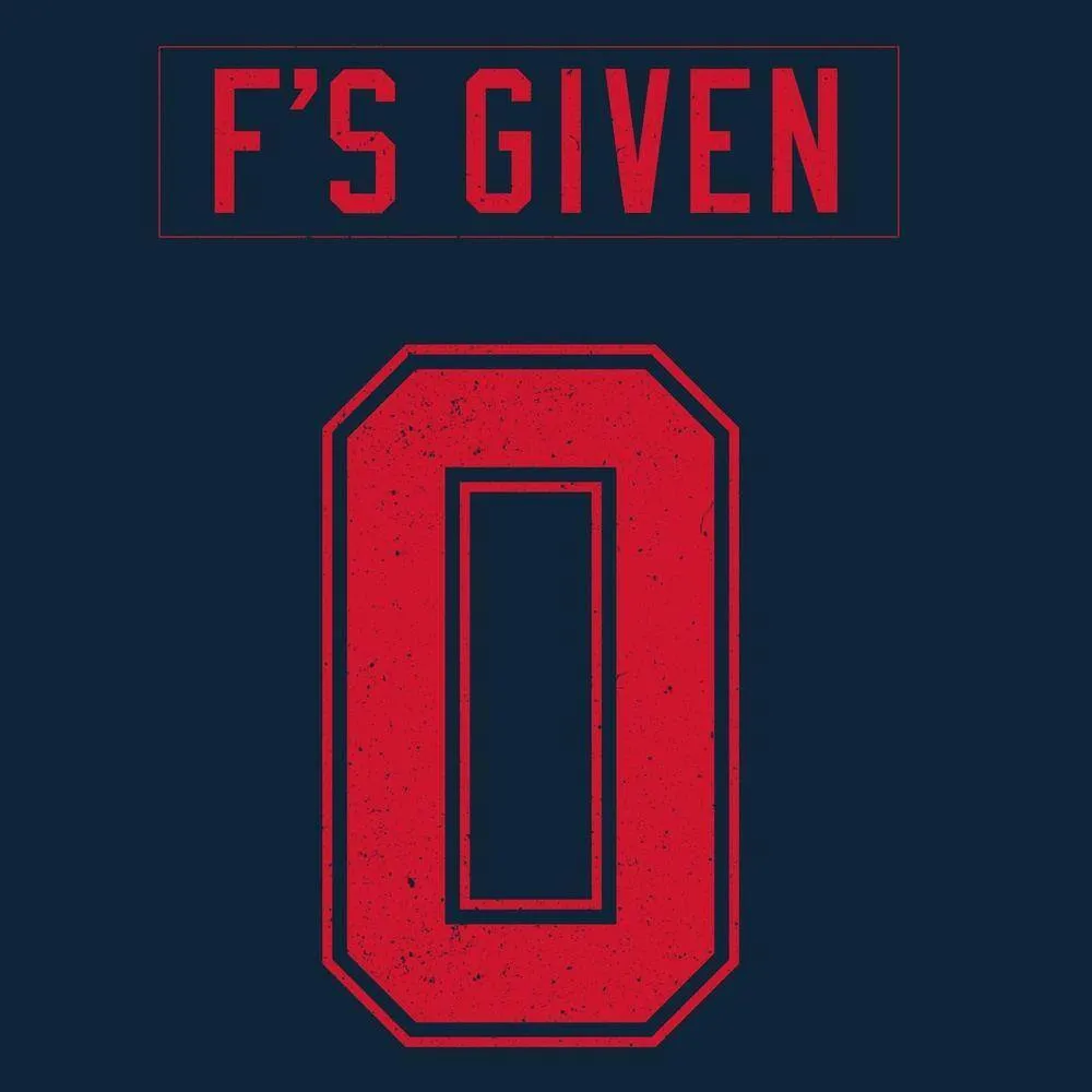 Zero F's Given T-Shirt - Midnight Navy