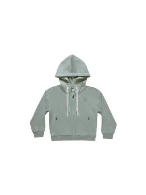 Zip-Up Tech Hoodie || Heathered Aqua